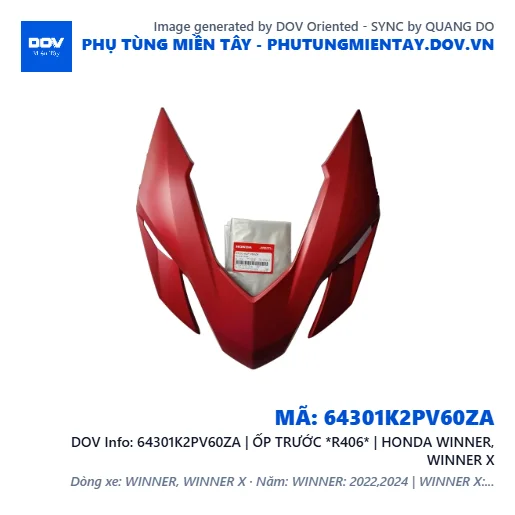 64301K2PV60ZA | ỐP TRƯỚC *R406* | HONDA WINNER, WINNER X — 64301K2PV60ZA