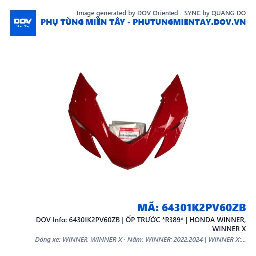64301K2PV60ZB | ỐP TRƯỚC *R389* | HONDA WINNER, WINNER X — 64301K2PV60ZB