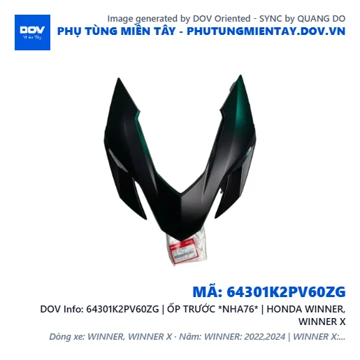 64301K2PV60ZG | ỐP TRƯỚC *NHA76* | HONDA WINNER, WINNER X — 64301K2PV60ZG