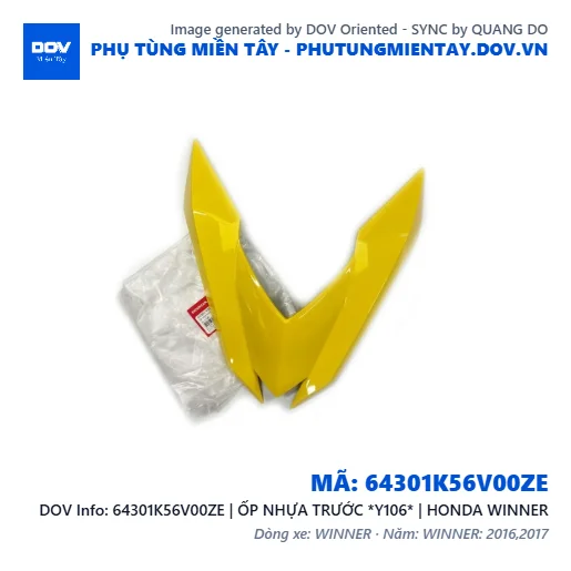 64301K56V00ZE | ỐP NHỰA TRƯỚC *Y106* | HONDA WINNER — 64301K56V00ZE