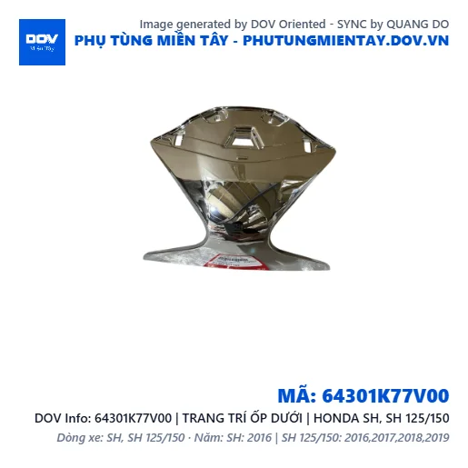 64301K77V00 | TRANG TRÍ ỐP DƯỚI | HONDA SH, SH 125/150 — 64301K77V00