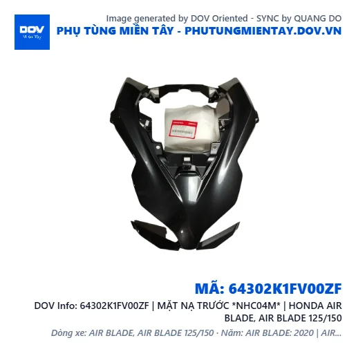 64302K1FV00ZF | MẶT NẠ TRƯỚC *NHC04M* | HONDA AIR BLADE, AIR BLADE 125/150 — 64302K1FV00ZF