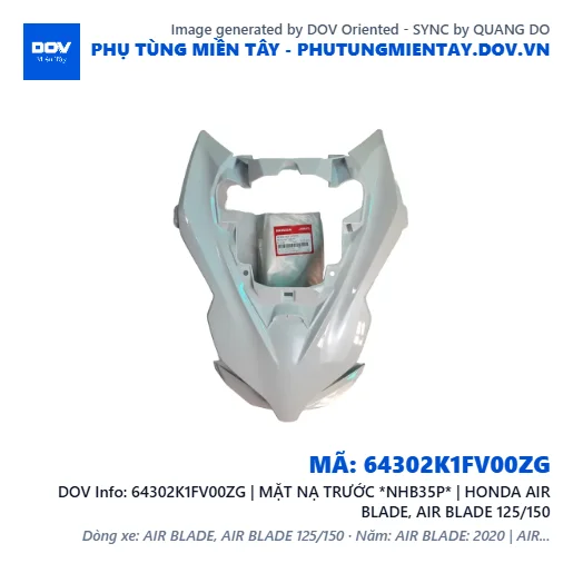 64302K1FV00ZG | MẶT NẠ TRƯỚC *NHB35P* | HONDA AIR BLADE, AIR BLADE 125/150 — 64302K1FV00ZG