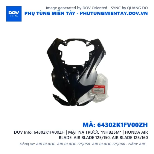 64302K1FV00ZH | MẶT NẠ TRƯỚC *NHB25M* | HONDA AIR BLADE, AIR BLADE 125/150, AIR BLADE 125/160 — 64302K1FV00ZH