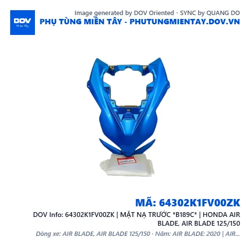 64302K1FV00ZK | MẶT NẠ TRƯỚC *B189C* | HONDA AIR BLADE, AIR BLADE 125/150 — 64302K1FV00ZK