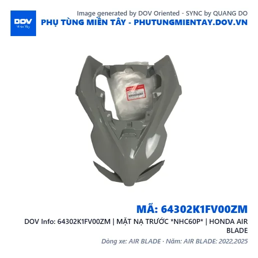 64302K1FV00ZM | MẶT NẠ TRƯỚC *NHC60P* | HONDA AIR BLADE — 64302K1FV00ZM