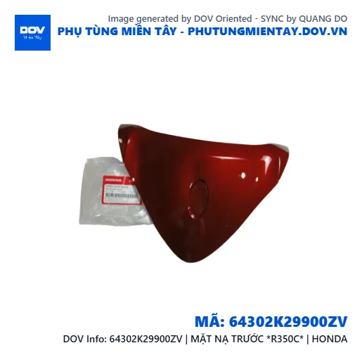 64302K29900ZV | MẶT NẠ TRƯỚC *R350C* | HONDA — 64302K29900ZV