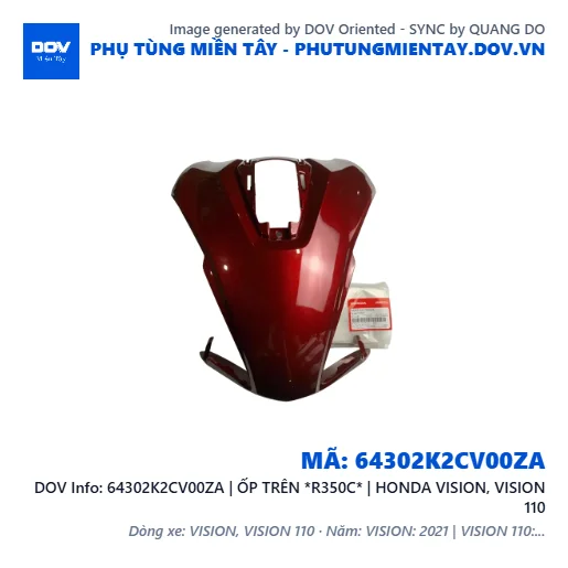 64302K2CV00ZA | ỐP TRÊN *R350C* | HONDA VISION, VISION 110 — 64302K2CV00ZA