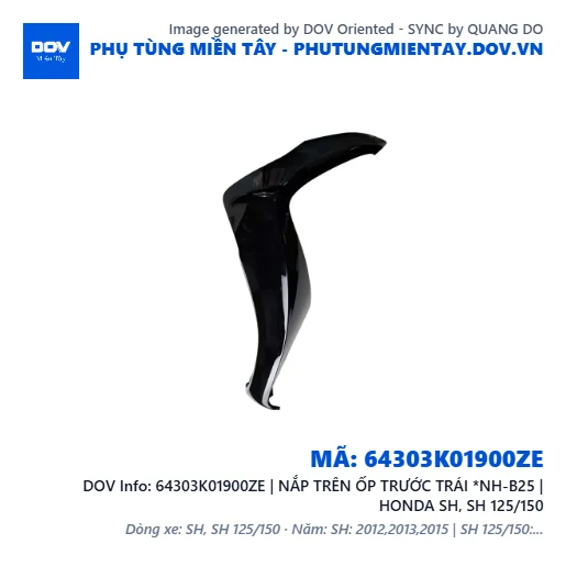 64303K01900ZE | NẮP TRÊN ỐP TRƯỚC TRÁI *NH-B25 | HONDA SH, SH 125/150 — 64303K01900ZE
