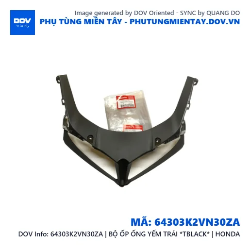 64303K2VN30ZA | BỘ ỐP ỐNG YẾM TRÁI *TBLACK* | HONDA  — 64303K2VN30ZA