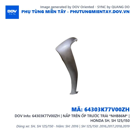64303K77V00ZH | NẮP TRÊN ỐP TRƯỚC TRÁI *NHB86M* | HONDA SH, SH 125/150 — 64303K77V00ZH