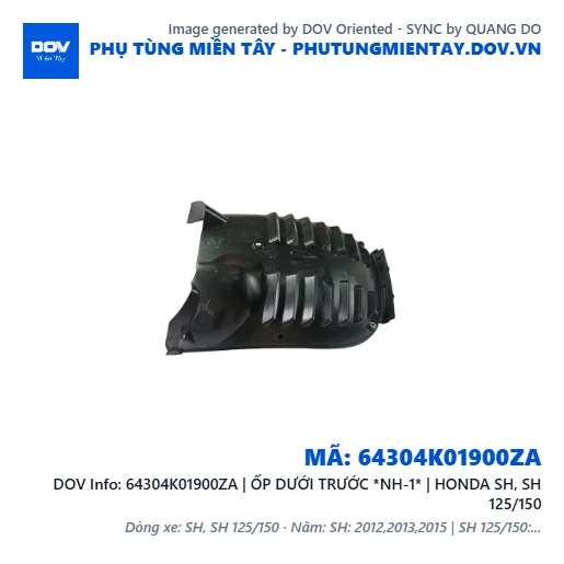 64304K01900ZA | ỐP DƯỚI TRƯỚC *NH-1* | HONDA SH, SH 125/150 — 64304K01900ZA