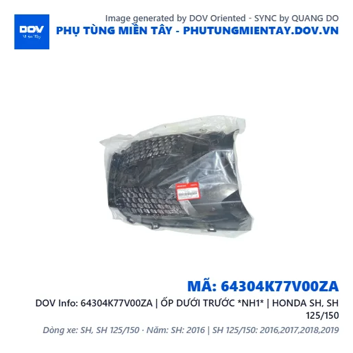 64304K77V00ZA | ỐP DƯỚI TRƯỚC *NH1* | HONDA SH, SH 125/150 — 64304K77V00ZA