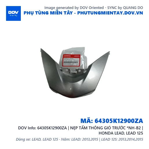 64305K12900ZA | NẸP TẤM THÔNG GIÓ TRƯỚC *NH-B2 | HONDA LEAD, LEAD 125 — 64305K12900ZA