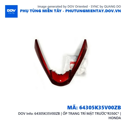 64305K35V00ZB | ỐP TRANG TRÍ MẶT TRƯỚC*R350C* | HONDA — 64305K35V00ZB