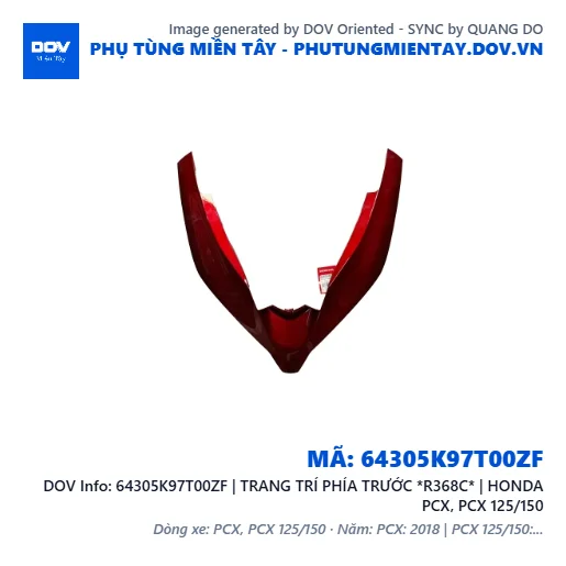 64305K97T00ZF | TRANG TRÍ PHÍA TRƯỚC *R368C* | HONDA PCX, PCX 125/150 — 64305K97T00ZF