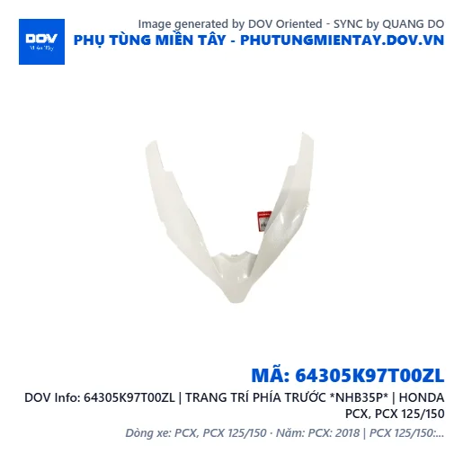 64305K97T00ZL | TRANG TRÍ PHÍA TRƯỚC *NHB35P* | HONDA PCX, PCX 125/150 — 64305K97T00ZL