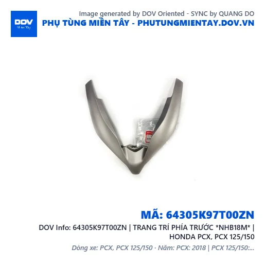 64305K97T00ZN | TRANG TRÍ PHÍA TRƯỚC *NHB18M* | HONDA PCX, PCX 125/150 — 64305K97T00ZN