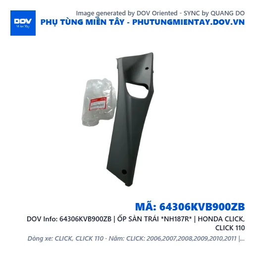 64306KVB900ZB | ỐP SÀN TRÁI *NH187R* | HONDA CLICK, CLICK 110 — 64306KVB900ZB