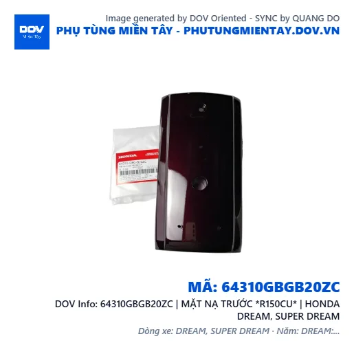 64310GBGB20ZC | MẶT NẠ TRƯỚC *R150CU* | HONDA DREAM, SUPER DREAM — 64310GBGB20ZC