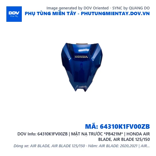 64310K1FV00ZB | MẶT NẠ TRƯỚC *PB421M* | HONDA AIR BLADE, AIR BLADE 125/150 — 64310K1FV00ZB