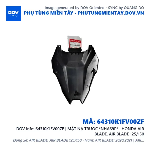 64310K1FV00ZF | MẶT NẠ TRƯỚC *NHA69P* | HONDA AIR BLADE, AIR BLADE 125/150 — 64310K1FV00ZF