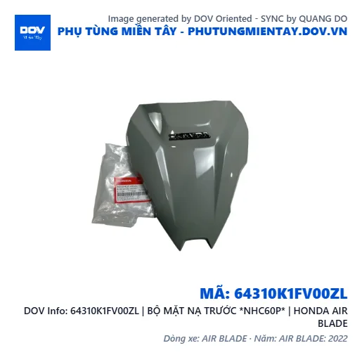 64310K1FV00ZL | BỘ MẶT NẠ TRƯỚC *NHC60P* | HONDA AIR BLADE — 64310K1FV00ZL