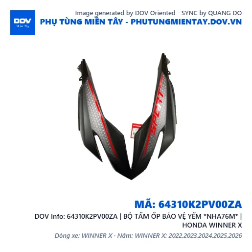 64310K2PV00ZA | BỘ TẤM ỐP BẢO VỆ YẾM *NHA76M* | HONDA WINNER X — 64310K2PV00ZA