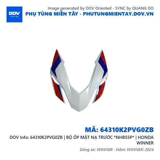 64310K2PVG0ZB | BỘ ỐP MẶT NẠ TRƯỚC *NHB55P* | HONDA WINNER — 64310K2PVG0ZB