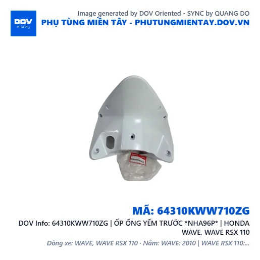 64310KWW710ZG | ỐP ỐNG YẾM TRƯỚC *NHA96P* | HONDA WAVE, WAVE RSX 110 — 64310KWW710ZG