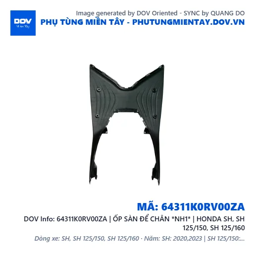 64311K0RV00ZA | ỐP SÀN ĐỂ CHÂN *NH1* | HONDA SH, SH 125/150, SH 125/160 — 64311K0RV00ZA