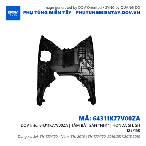 64311K77V00ZA | TẤM BẮT SÀN *NH1* | HONDA SH, SH 125/150 — 64311K77V00ZA