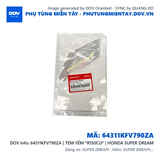 64311KFV790ZA | TEM YẾM *R150CU* | HONDA SUPER DREAM — 64311KFV790ZA