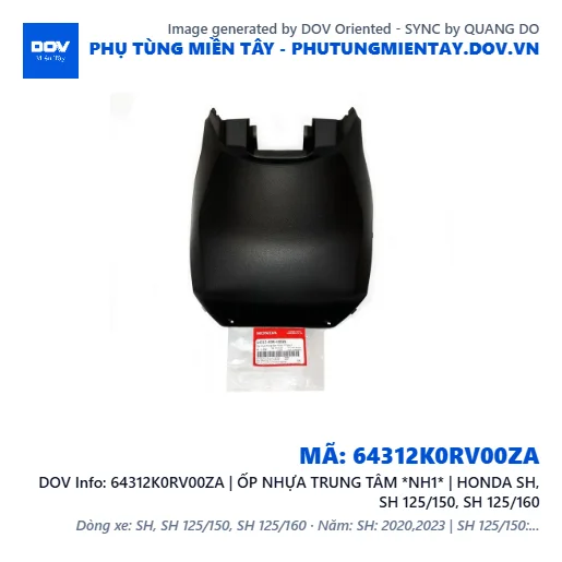 64312K0RV00ZA | ỐP NHỰA TRUNG TÂM *NH1* | HONDA SH, SH 125/150, SH 125/160 — 64312K0RV00ZA