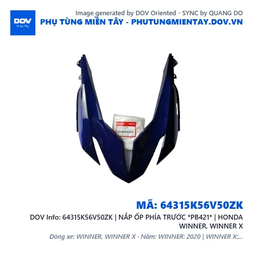 64315K56V50ZK | NẮP ỐP PHÍA TRƯỚC *PB421* | HONDA WINNER, WINNER X — 64315K56V50ZK