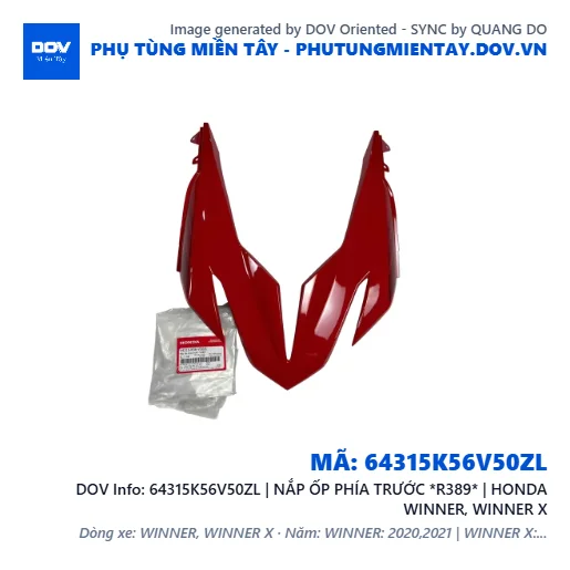 64315K56V50ZL | NẮP ỐP PHÍA TRƯỚC *R389* | HONDA WINNER, WINNER X — 64315K56V50ZL