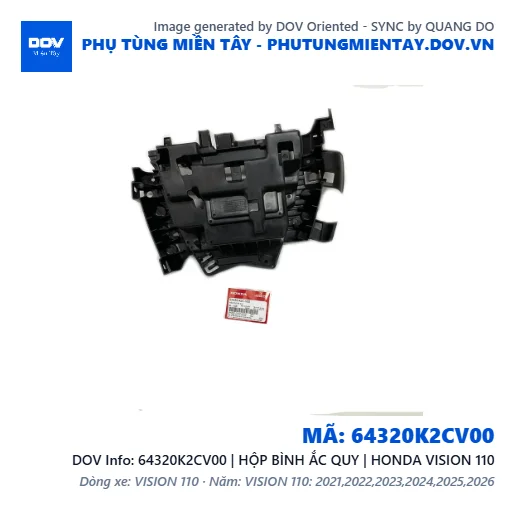 64320K2CV00 | HỘP BÌNH ẮC QUY | HONDA VISION 110 — 64320K2CV00