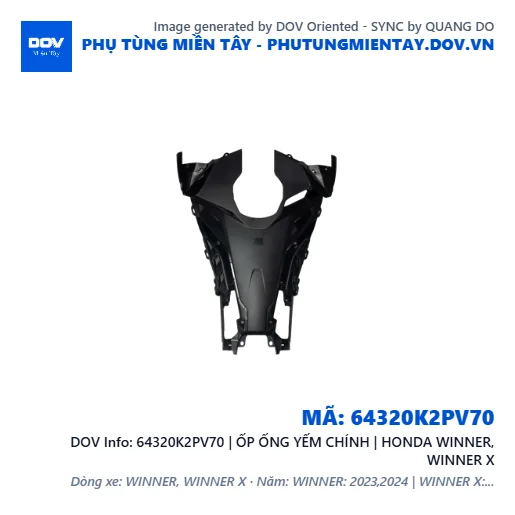64320K2PV70 | ỐP ỐNG YẾM CHÍNH | HONDA WINNER, WINNER X — 64320K2PV70