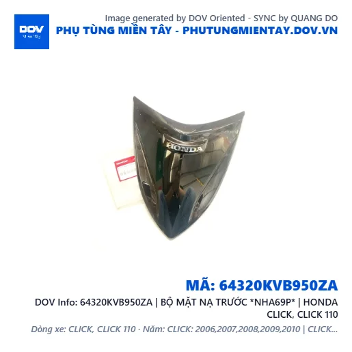 64320KVB950ZA | BỘ MẶT NẠ TRƯỚC *NHA69P* | HONDA CLICK, CLICK 110 — 64320KVB950ZA