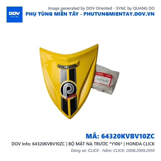 64320KVBV10ZC | BỘ MẶT NẠ TRƯỚC *Y106* | HONDA CLICK — 64320KVBV10ZC