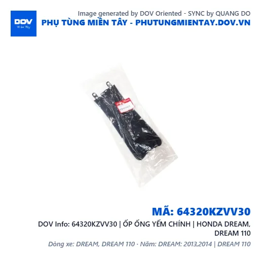 64320KZVV30 | ỐP ỐNG YẾM CHÍNH | HONDA DREAM, DREAM 110 — 64320KZVV30