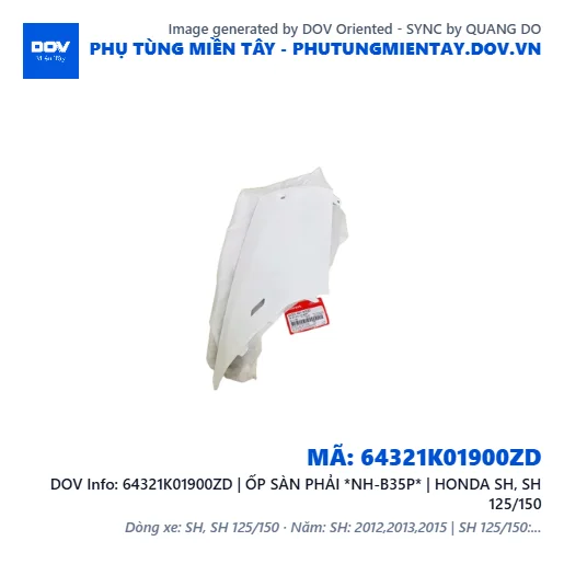 64321K01900ZD | ỐP SÀN PHẢI *NH-B35P* | HONDA SH, SH 125/150 — 64321K01900ZD