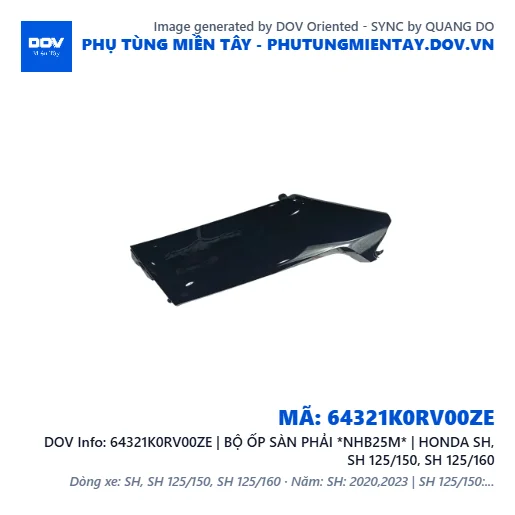 64321K0RV00ZE | BỘ ỐP SÀN PHẢI *NHB25M* | HONDA SH, SH 125/150, SH 125/160 — 64321K0RV00ZE