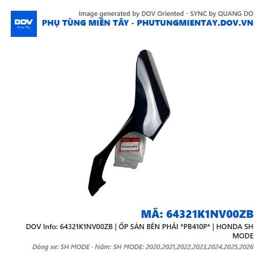 64321K1NV00ZB | ỐP SÀN BÊN PHẢI *PB410P* | HONDA SH MODE — 64321K1NV00ZB