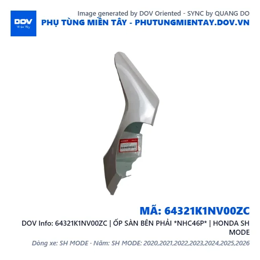 64321K1NV00ZC | ỐP SÀN BÊN PHẢI *NHC46P* | HONDA SH MODE — 64321K1NV00ZC