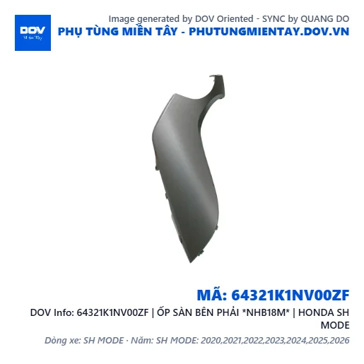 64321K1NV00ZF | ỐP SÀN BÊN PHẢI *NHB18M* | HONDA SH MODE — 64321K1NV00ZF