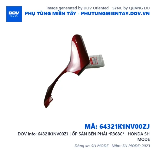 64321K1NV00ZJ | ỐP SÀN BÊN PHẢI *R368C* | HONDA SH MODE — 64321K1NV00ZJ