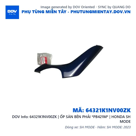 64321K1NV00ZK | ỐP SÀN BÊN PHẢI *PB421M* | HONDA SH MODE — 64321K1NV00ZK