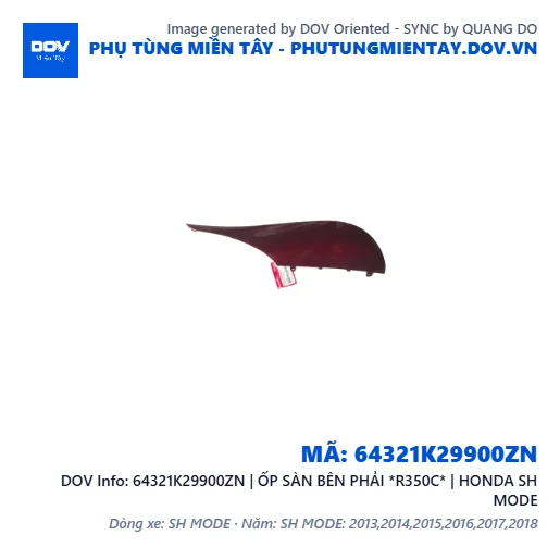 64321K29900ZN | ỐP SÀN BÊN PHẢI *R350C* | HONDA SH MODE — 64321K29900ZN