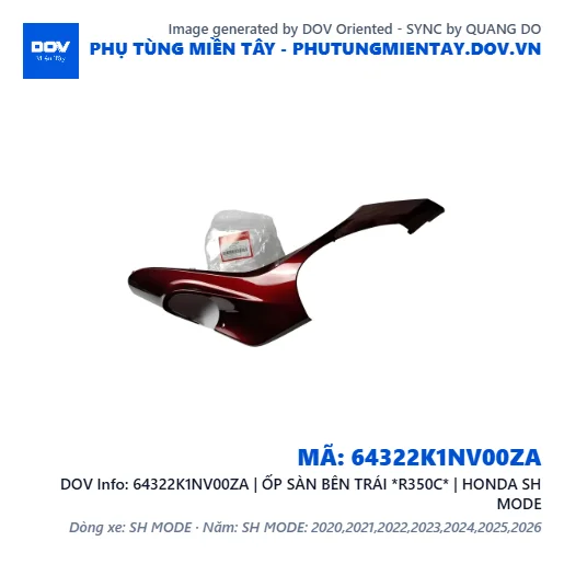64322K1NV00ZA | ỐP SÀN BÊN TRÁI *R350C* | HONDA SH MODE — 64322K1NV00ZA